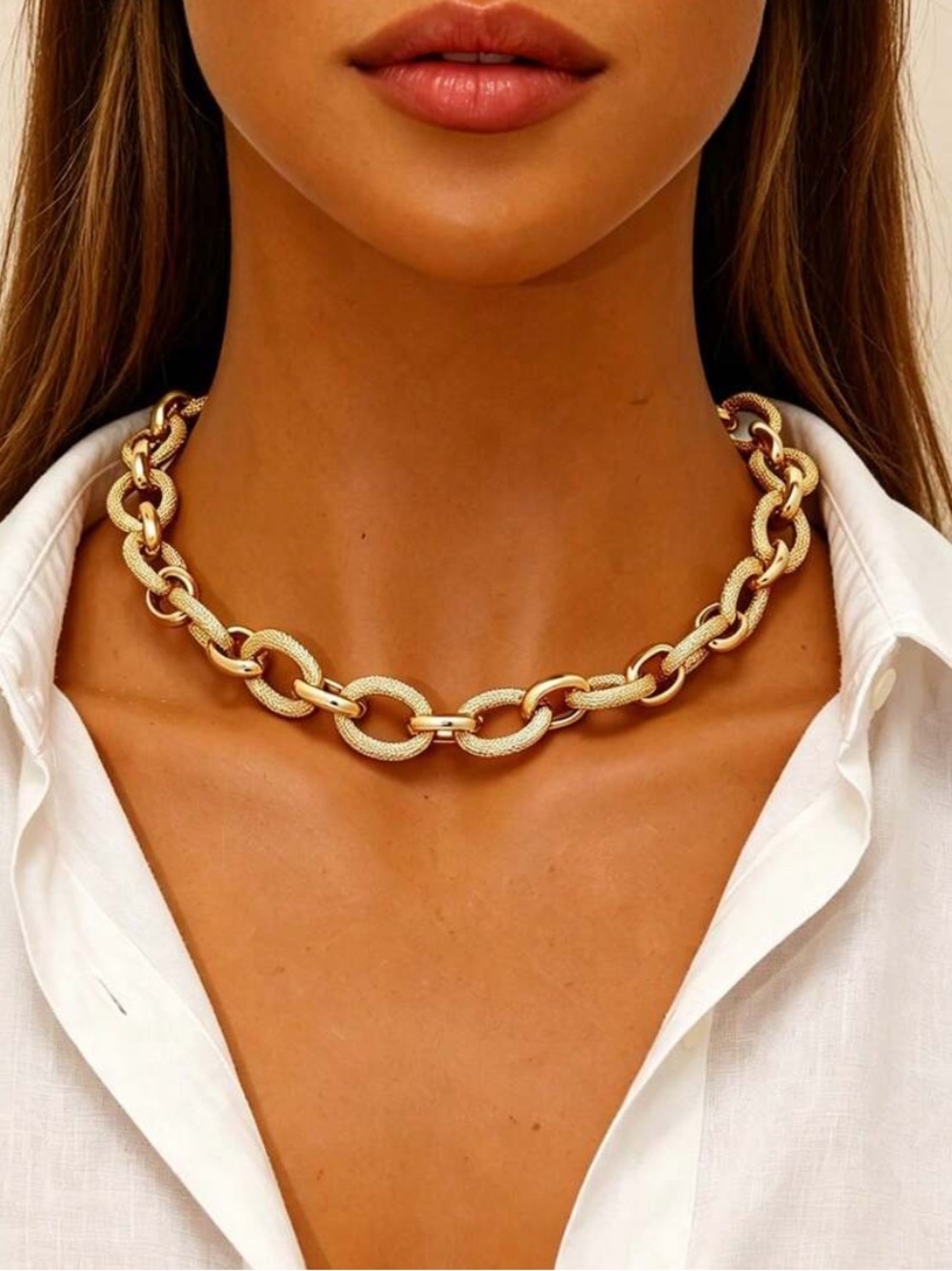 Sovereign Gold Link Necklace